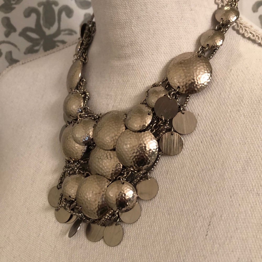 Silver Statement Necklace - image 5